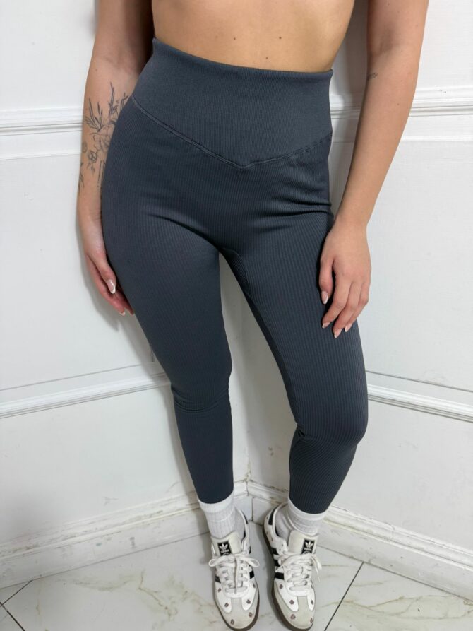 Leggins costina felpato