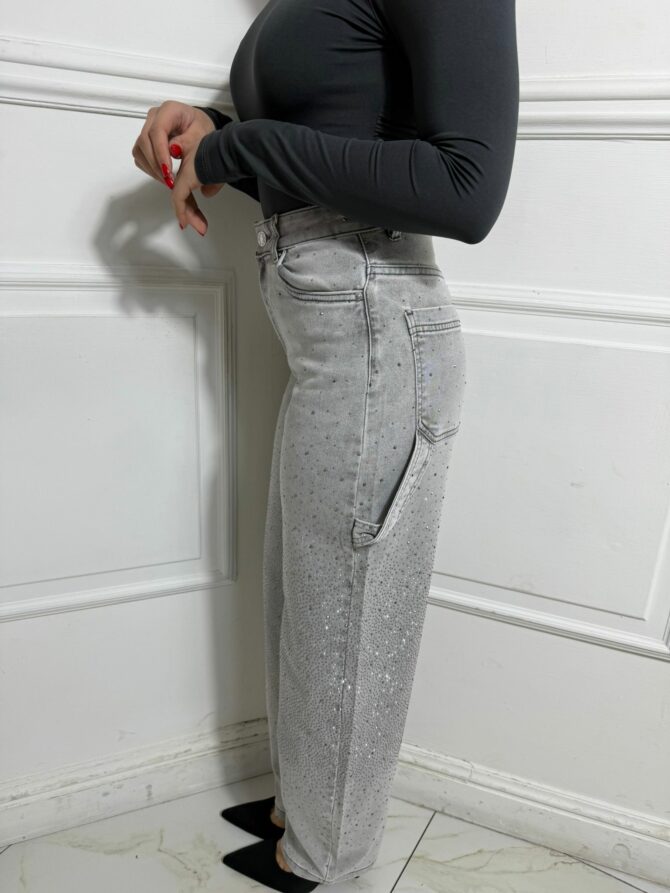 Jeans strass grey